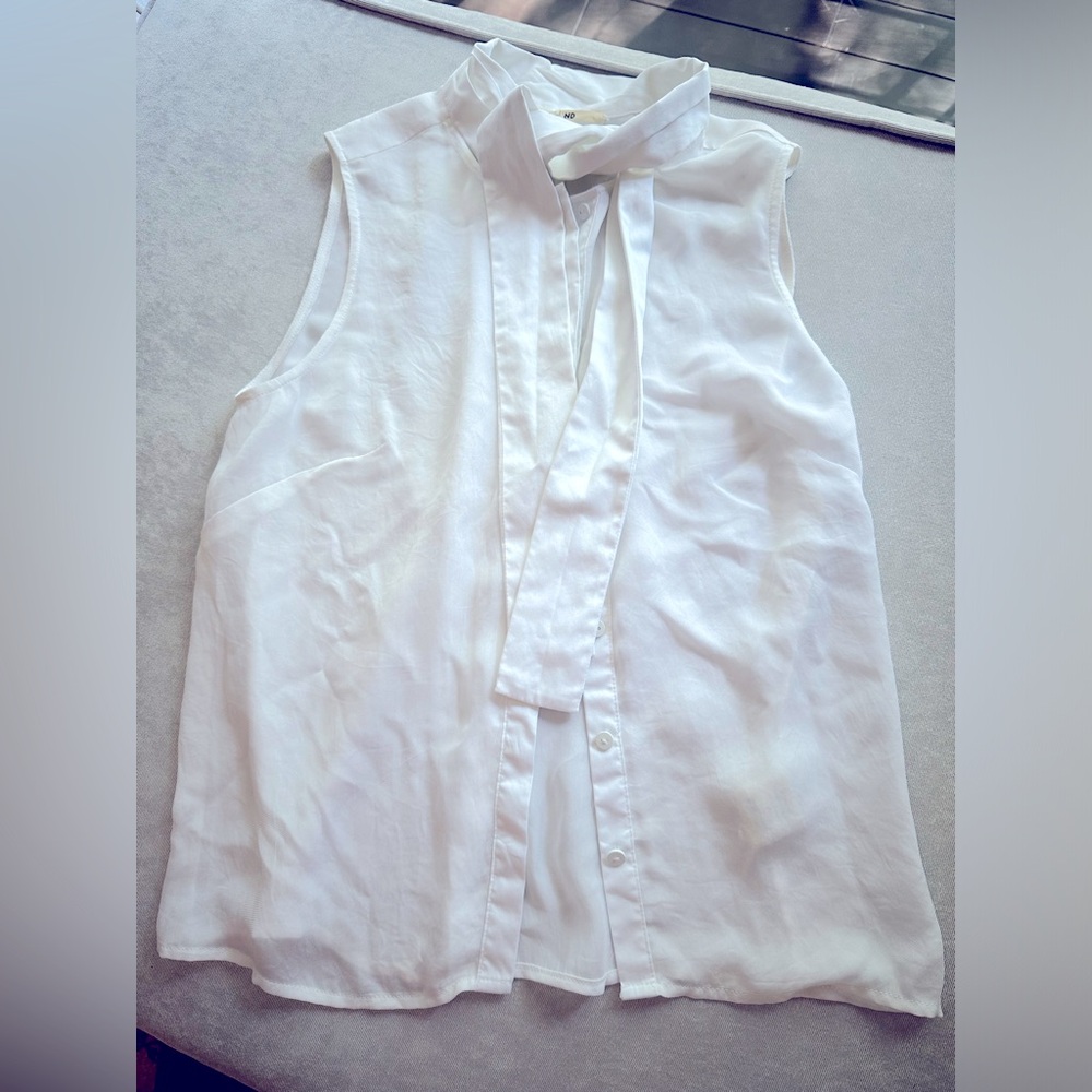 J Brand Sleeveless Tie Blouse
